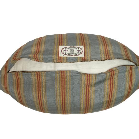 Rare Vintage Mackenzie Childs Bolster Homecoming Queen Football Cushion Pillow - Picture 11 of 13